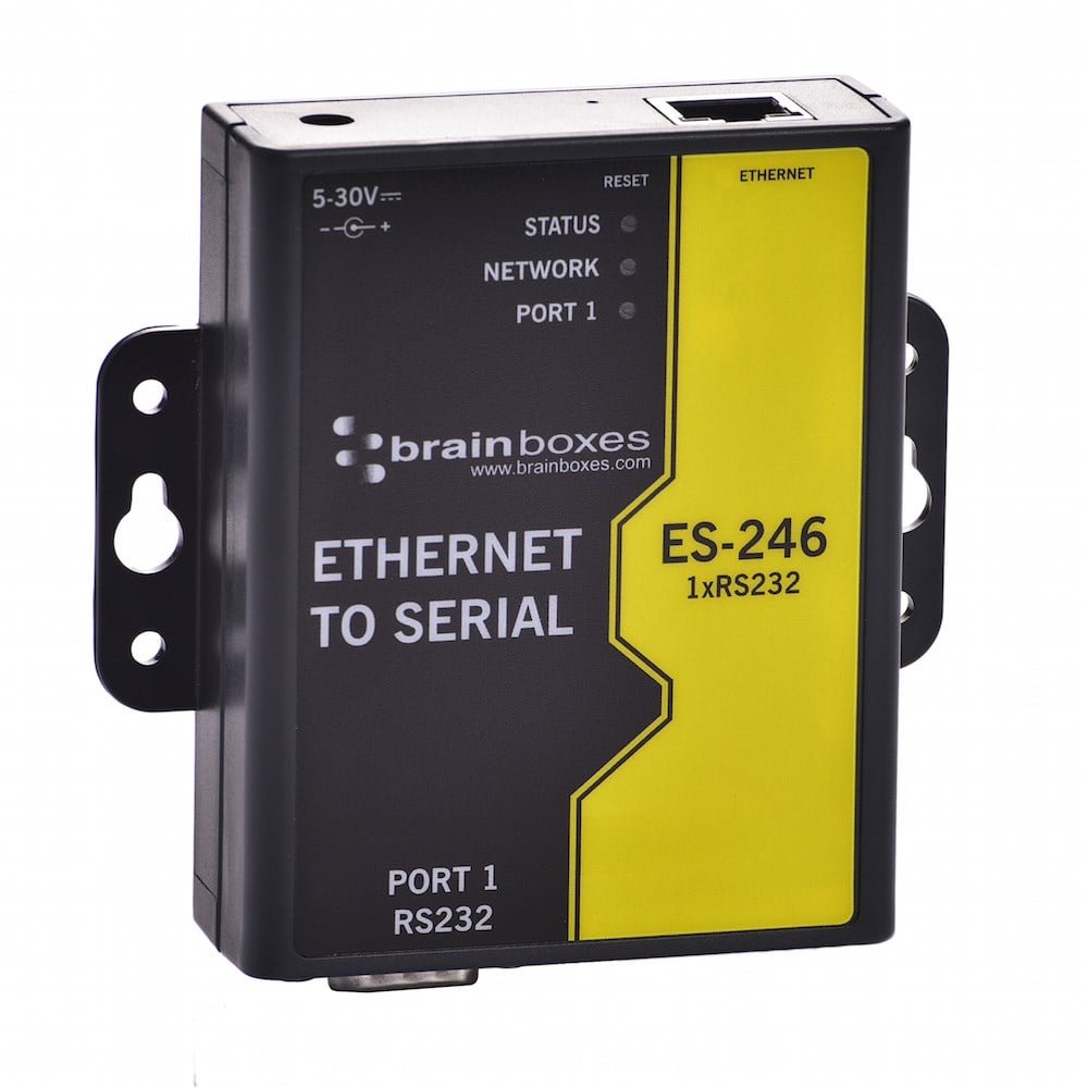 Brainboxes ES-246 1 Port RS232 Ethernet to Serial Adapter 100 Mbit/s