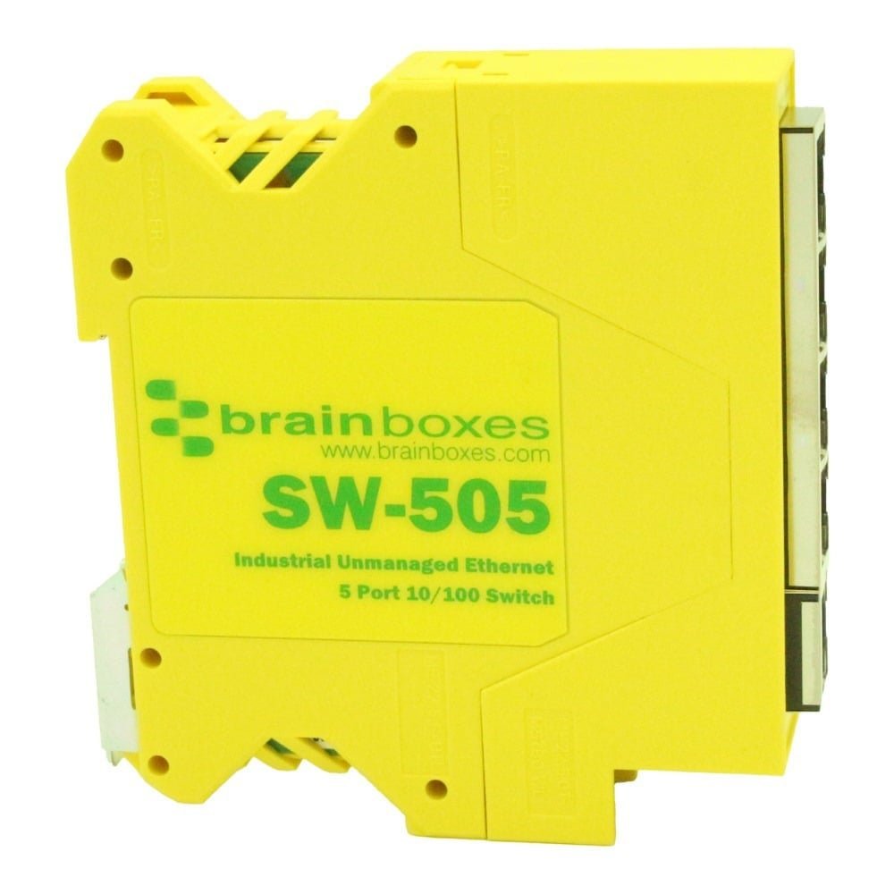 Brainboxes Industrial 5 Port 10/100 Ethernet Switch SW-505
