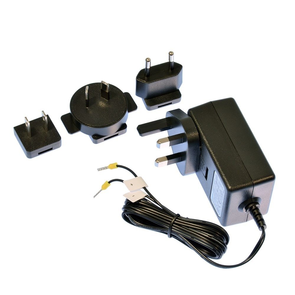 Brainboxes Power Adapter 12V 1.5A Terminal Tails UK,EU,US,AUS Pack PW-400