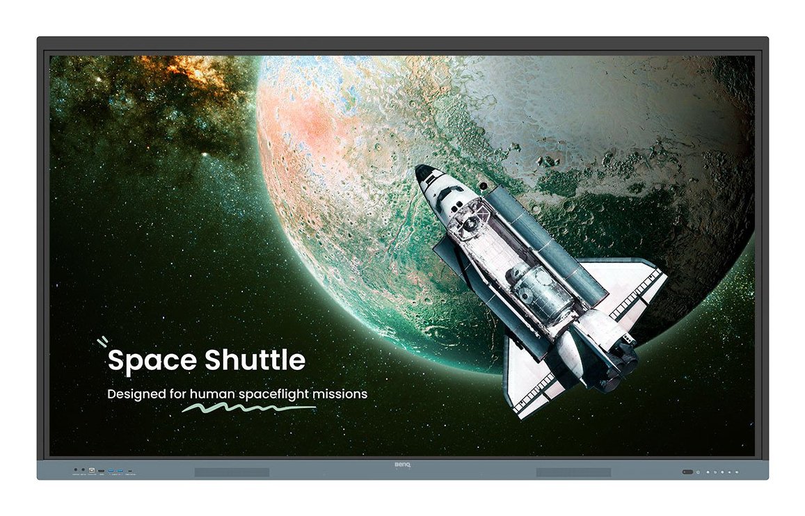 BenQ RE7504 Interactive flat panel 190.5 cm (75") 450 cd/m² 4K Ultra HD Black, Grey Touchscreen