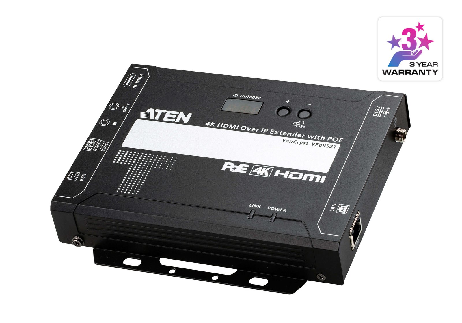 ATEN VE8952T AV extender transmitter Black