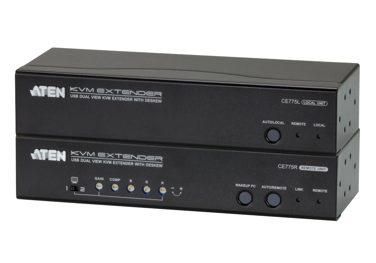 ATEN CE775 AV extender transmitter & receiver Black