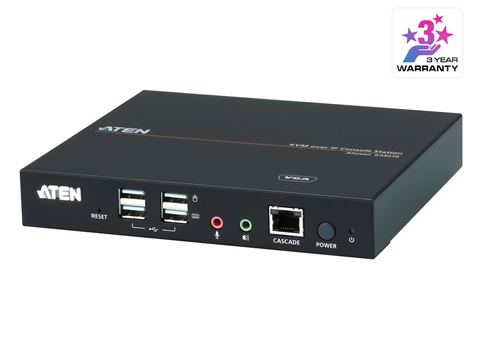 ATEN KA8270 KVM switch Rack mounting Black