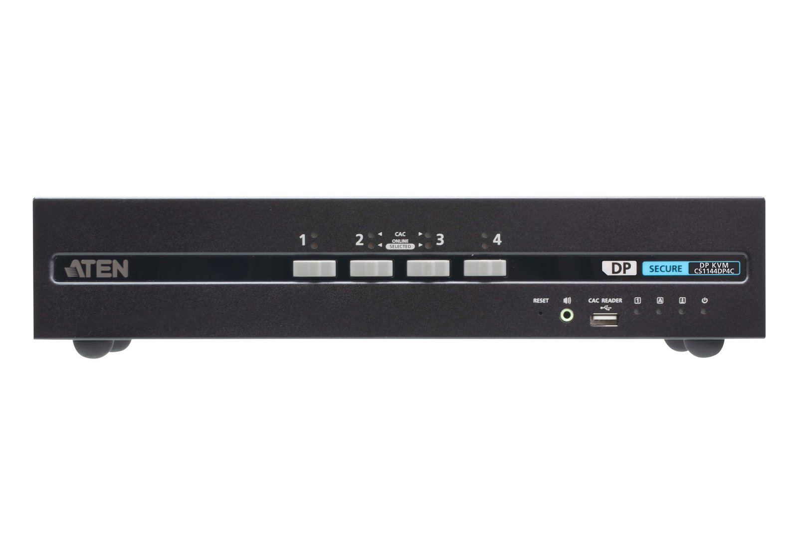 ATEN 4-Port USB DisplayPort Dual Display Secure KVM Switch with CAC (PSD PP v4.0 Compliant) CS1144DP4C