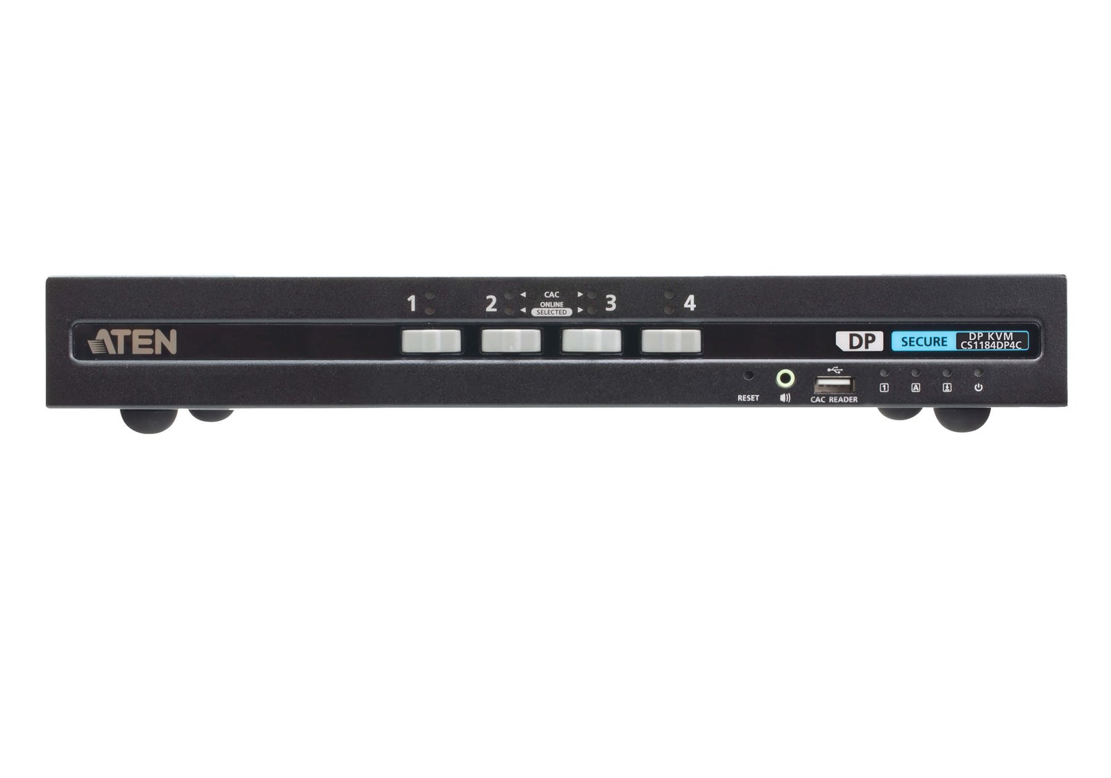 ATEN 4-Port USB DisplayPort Secure KVM Switch with CAC (PSD PP v4.0 Compliant) CS1184DP4C