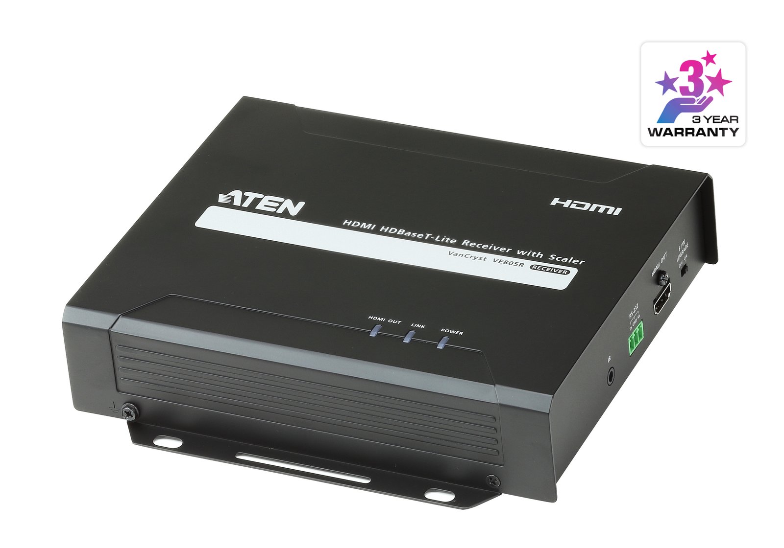 ATEN VE805R AV extender receiver Black