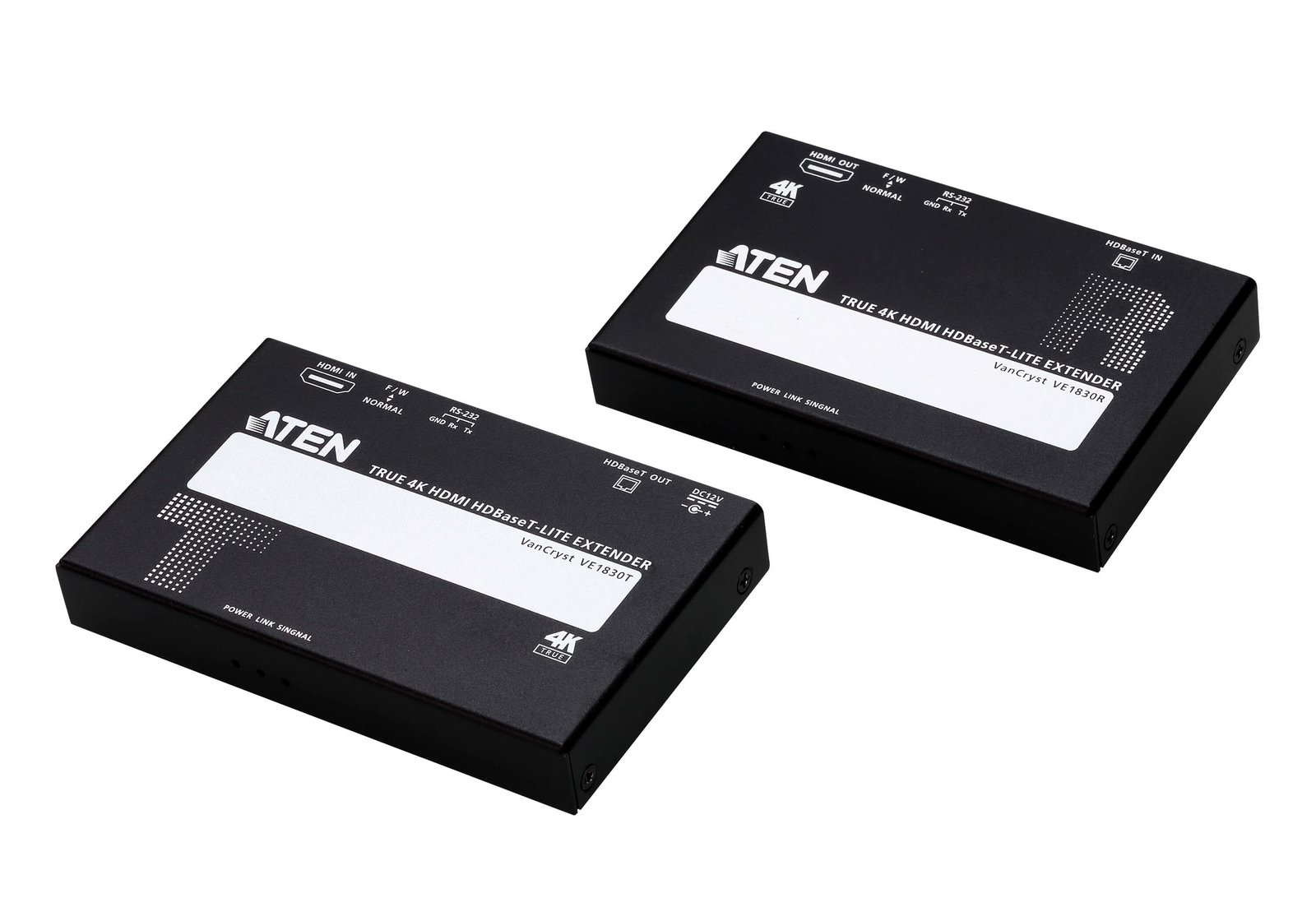 ATEN VE1830 AV extender transmitter & receiver Black