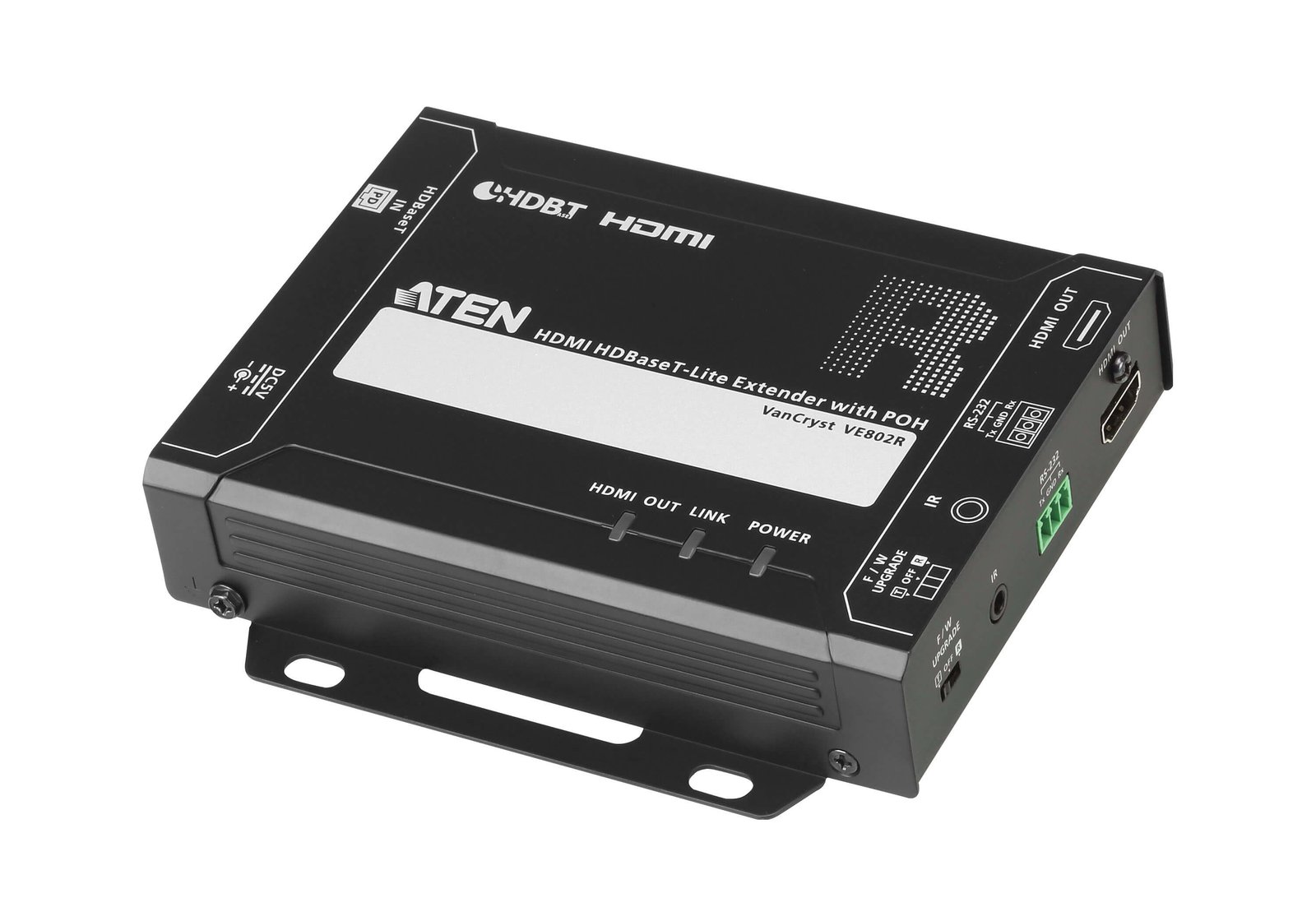 ATEN VE802R AV extender receiver Black
