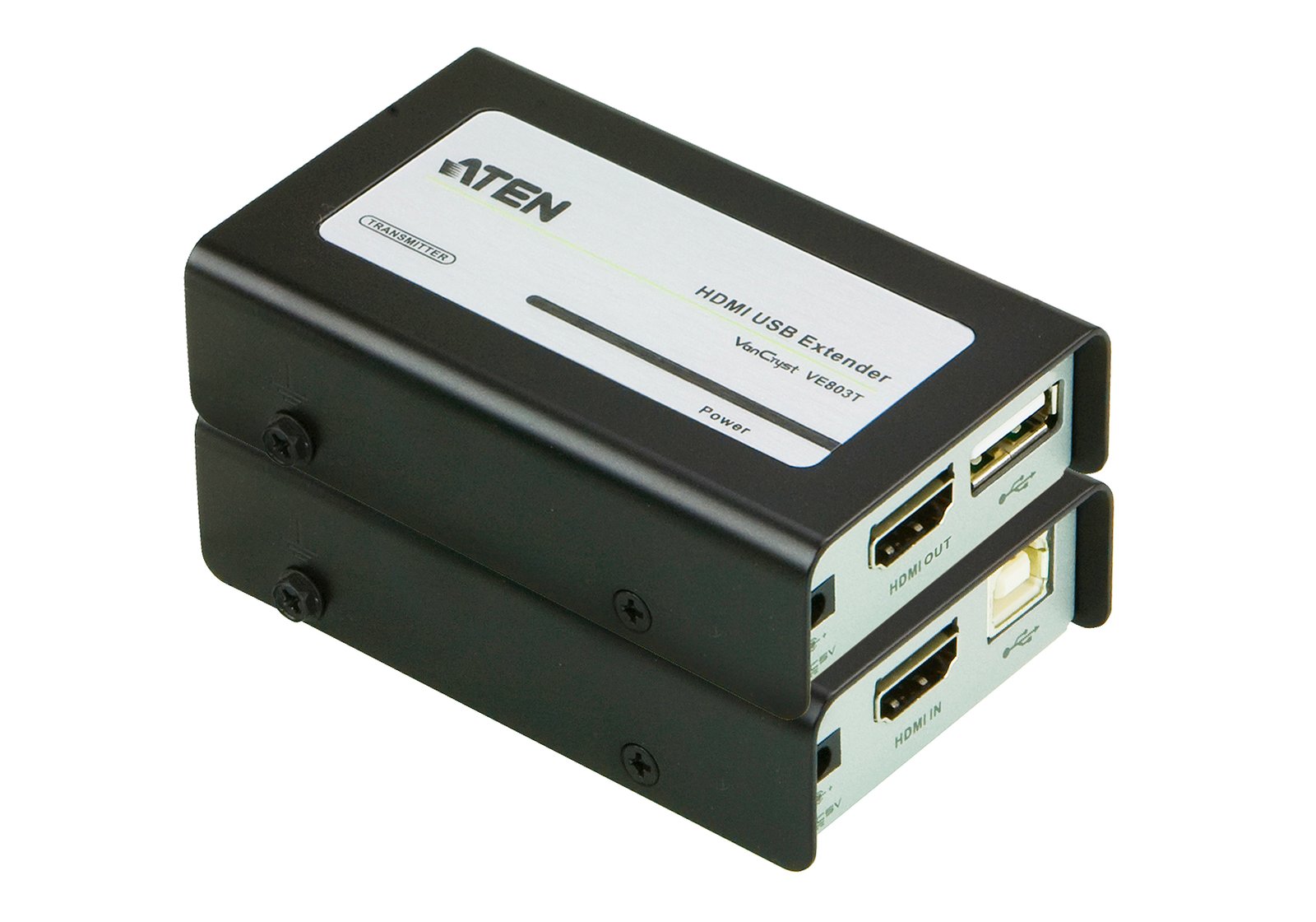 ATEN VE803 AV extender transmitter & receiver Black, Grey
