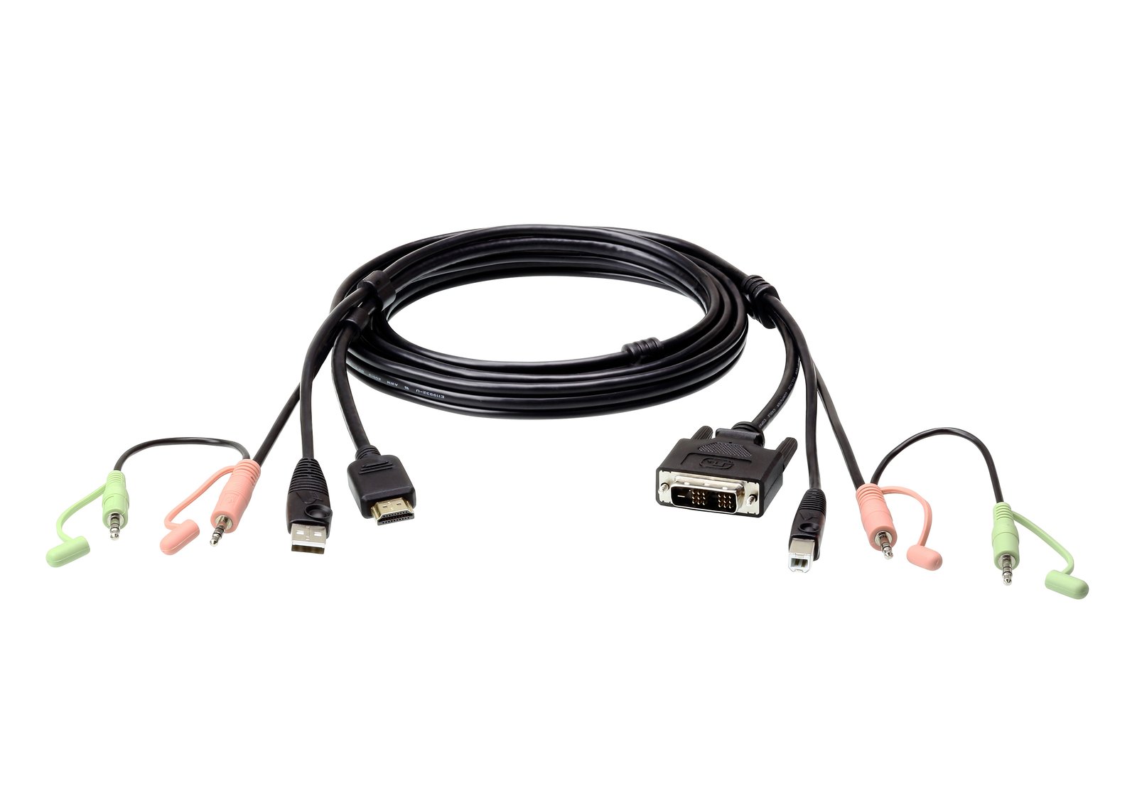 ATEN HDMI to DVI-D USB KVM Cable with Audio; 1,8M 2L7D02DH