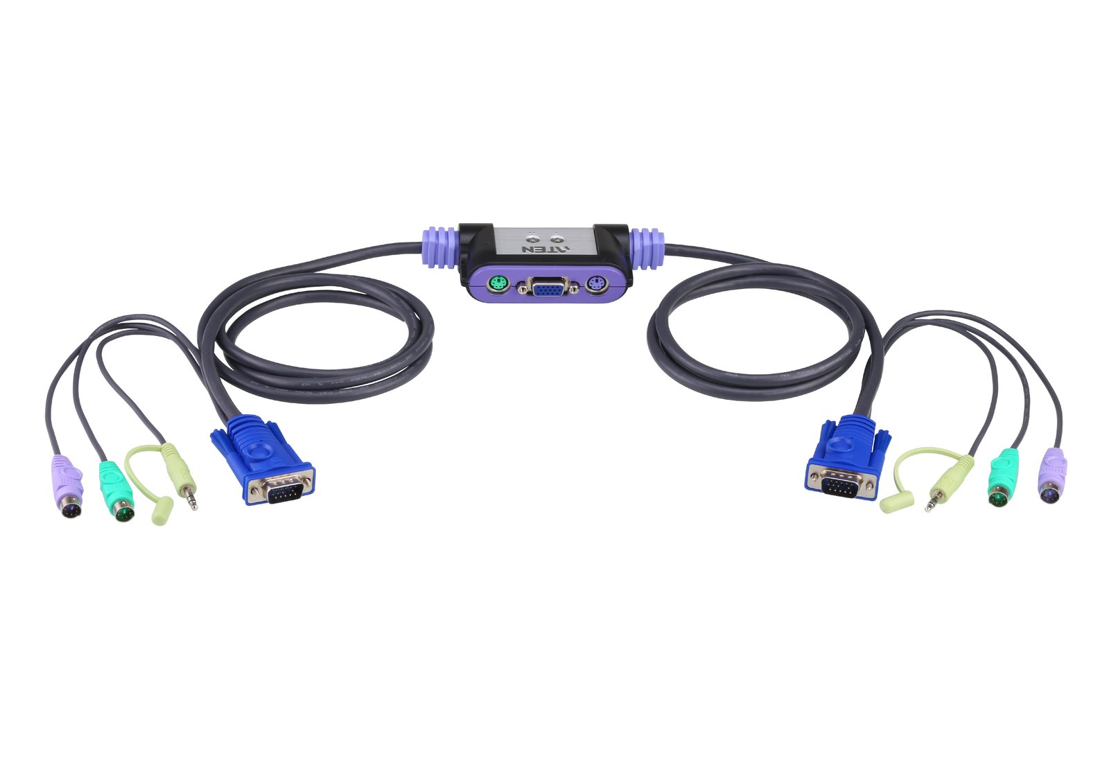 ATEN CS62A KVM switch Black, Silver