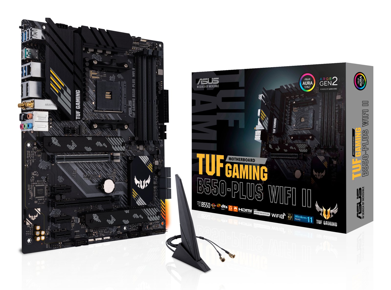 ASUS TUF GAMING B550-PLUS WIFI II AMD B550 Socket AM4 ATX TUFGMNGB550PLUSWFII