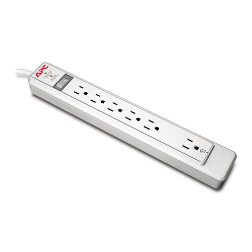 APC by Schneider Electric P6N surge protector White 6 AC outlet(s) 120 V 1.22 m