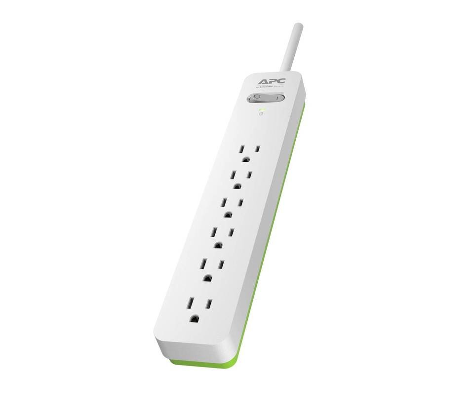 APC by Schneider Electric PE66W surge protector Green, White 6 AC outlet(s) 120 V 1.83 m