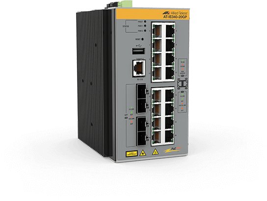 Allied Telesis AT-IE340-20GP-80 Managed L3 Gigabit Ethernet (10/100/1000) Power over (PoE) Grey