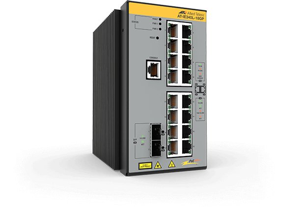 Allied Telesis AT-IE340L-18GP-80 Managed L3 Gigabit Ethernet (10/100/1000) Power over (PoE) Grey