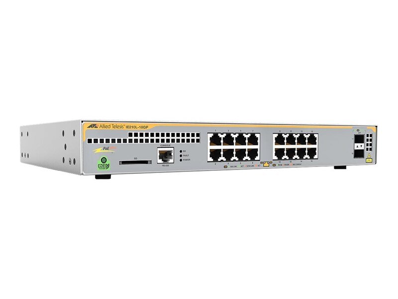 Allied Telesis AT-IE210L-18GP-60 Managed L2 Gigabit Ethernet (10/100/1000) Power over (PoE) Grey