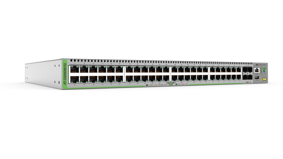 Allied Telesis GS980M Managed L3 Gigabit Ethernet (10/100/1000) 1U Grey AT-GS980M/52-10