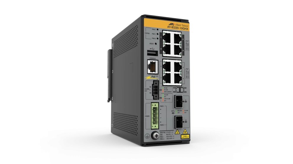 Allied Telesis IE220-10GHX Managed L2 Gigabit Ethernet (10/100/1000) Power over (PoE) Grey AT-IE220-10GHX-80