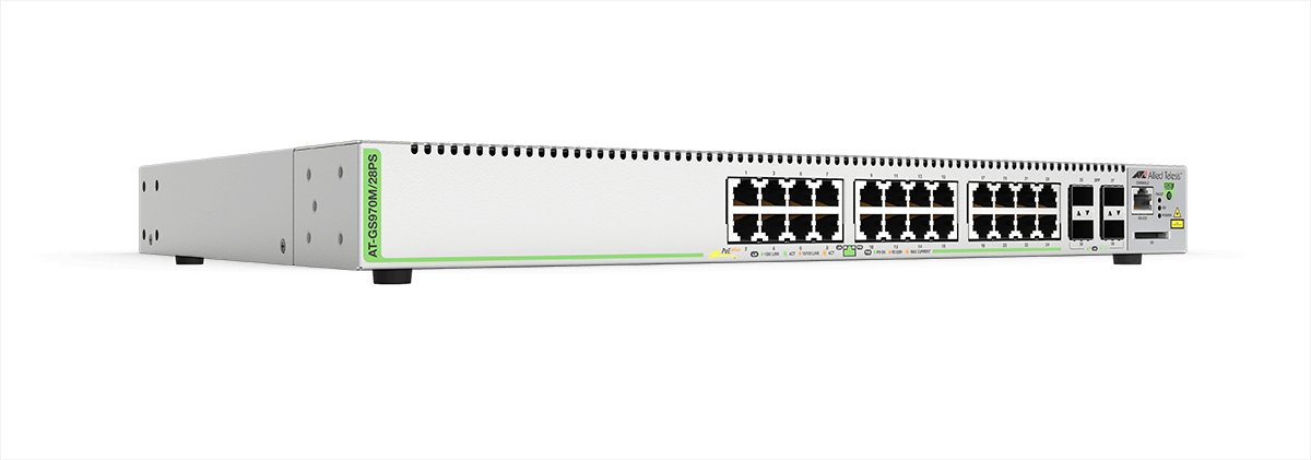 Allied Telesis GS970M/28PS Managed L3 Gigabit Ethernet (10/100/1000) Power over (PoE) Grey AT-GS970M/28PS-10