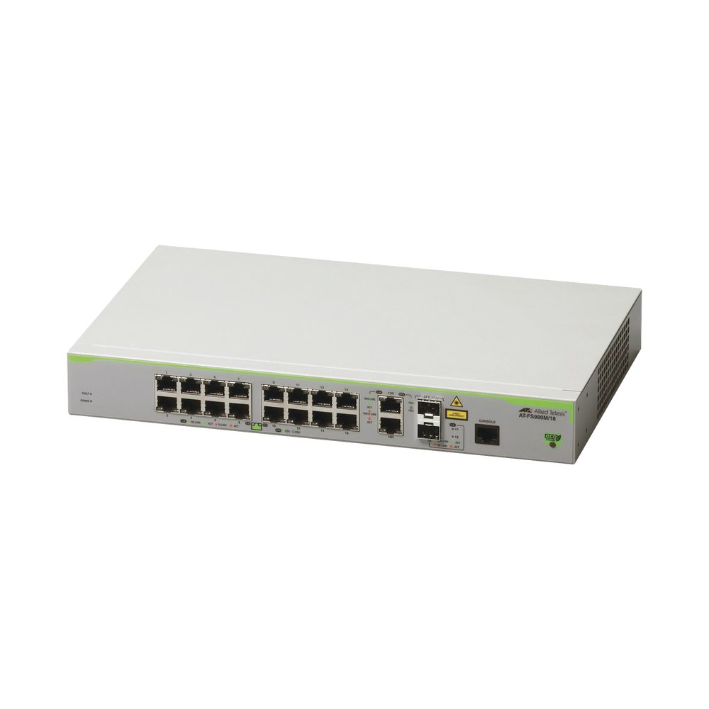 Allied Telesis FS980M/18 Managed L3 Fast Ethernet (10/100) Grey AT-FS980M/18-10