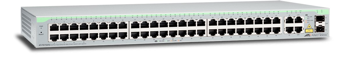 Allied Telesis AT-FS750/52-10 network switch Managed Fast Ethernet (10/100) 1U Grey