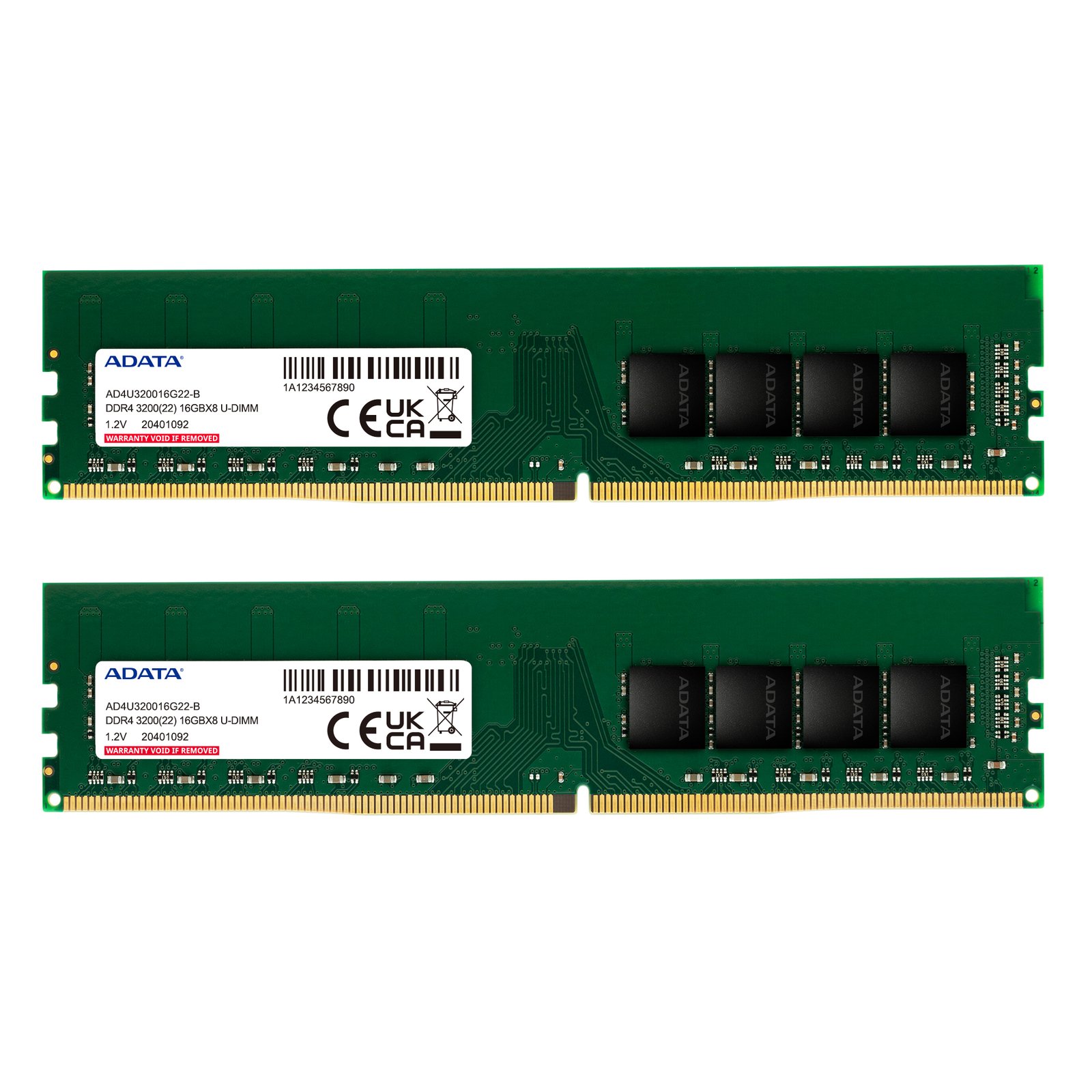 ADATA TECHNOLOGY LA AD4U320016G22-DTGN memory module 32 GB 2 x 16 DDR4 288-pin DIMM