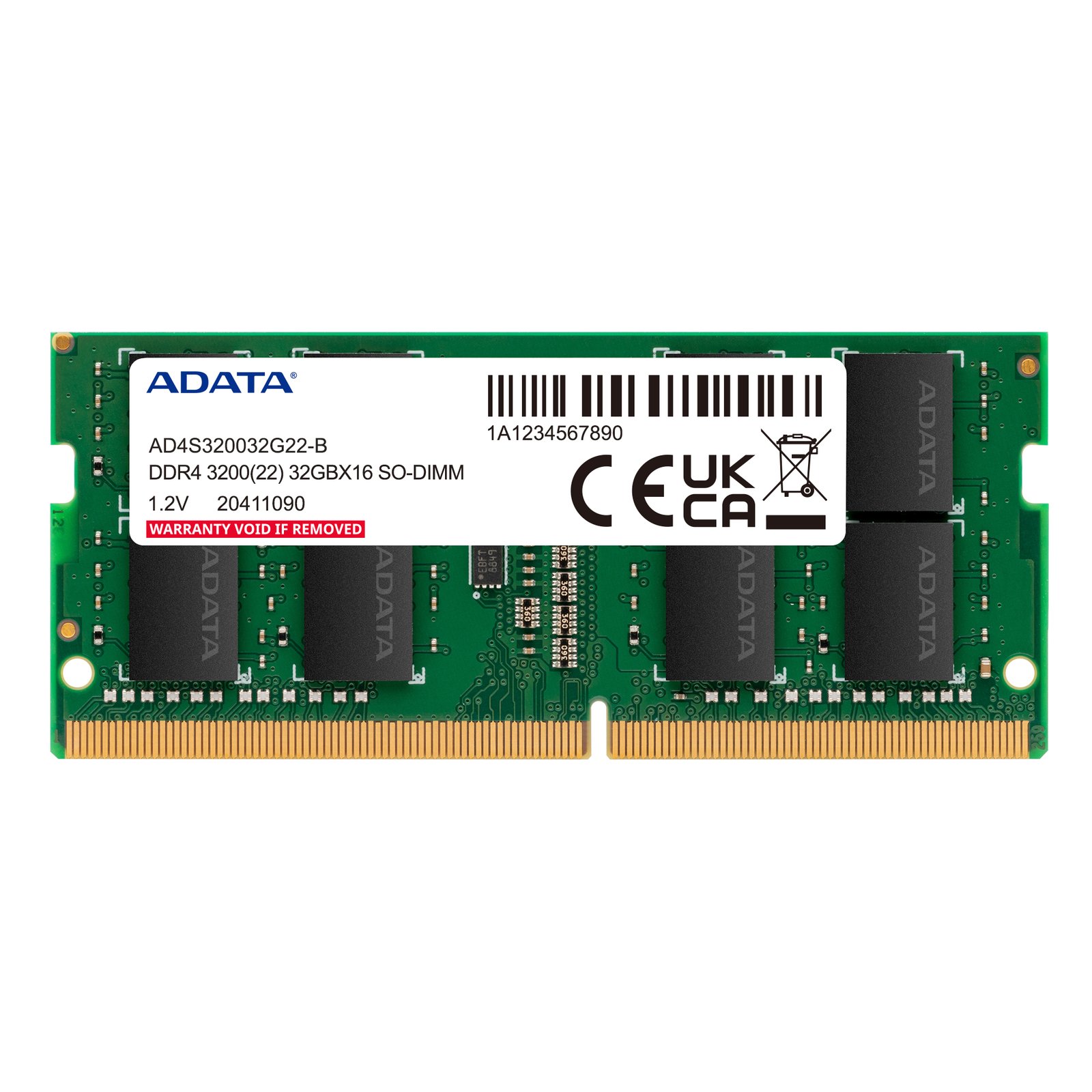 ADATA TECHNOLOGY LA AD4S320016G22-DTGN memory module 32 GB 2 x 16 DDR4 260-pin SO-DIMM