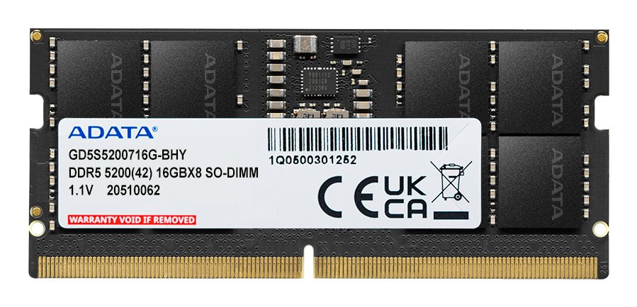 ADATA TECHNOLOGY LA Gold memory module 16 GB 1 x DDR5 5200 MT/s 262-pin SO-DIMM GD5S5200716G-BSS
