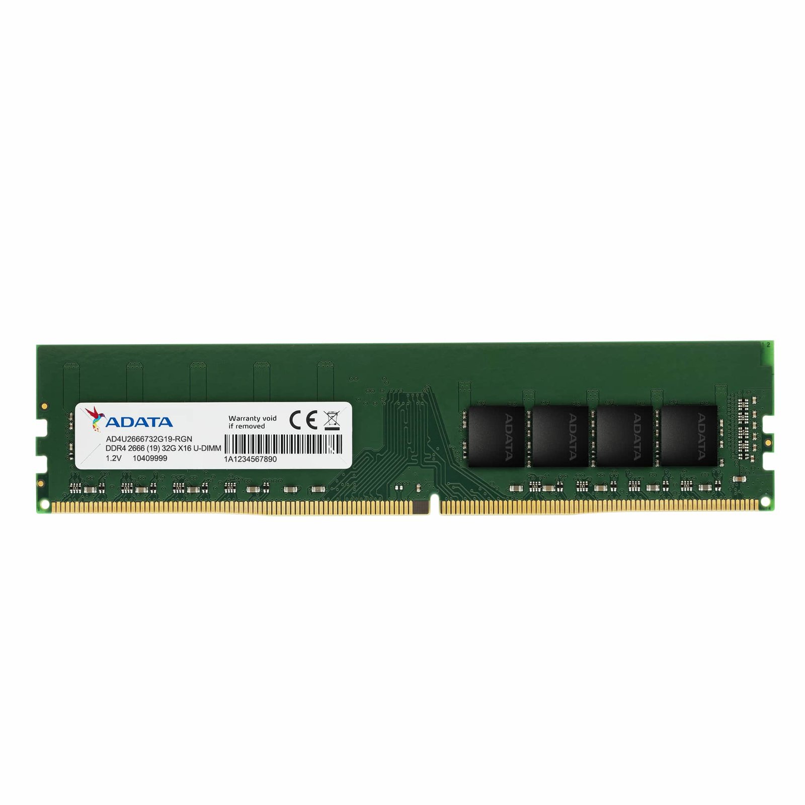 ADATA TECHNOLOGY LA AD4U266616G19-BGN memory module 16 GB 1 x DDR4 288-pin DIMM