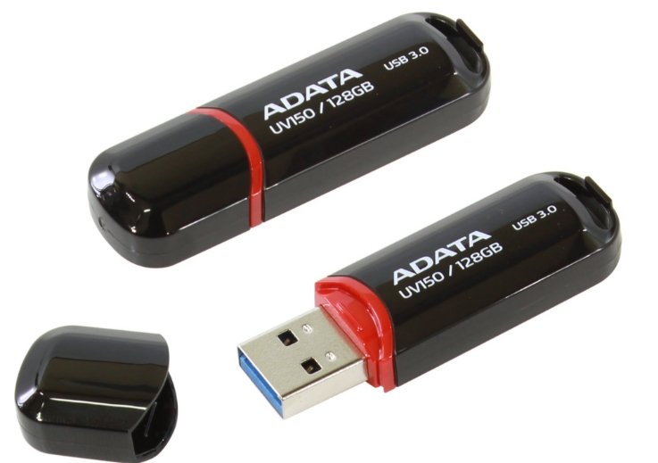 ADATA TECHNOLOGY LA AUV150-128G-RBK USB flash drive 128 GB Type-A 3.2 Gen 1 (3.1 Black
