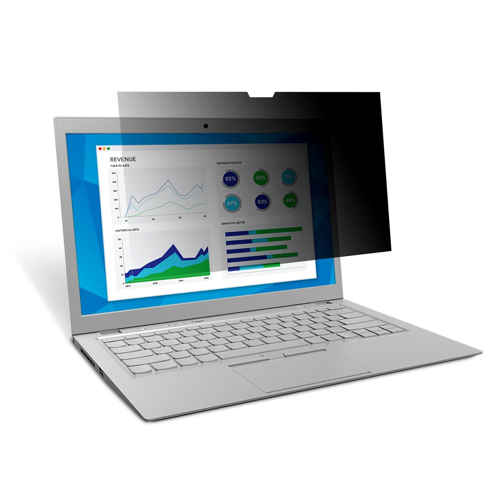 3M Touch Privacy Filter for 12.5" Widescreen Laptop - Standard Fit TF125W9B