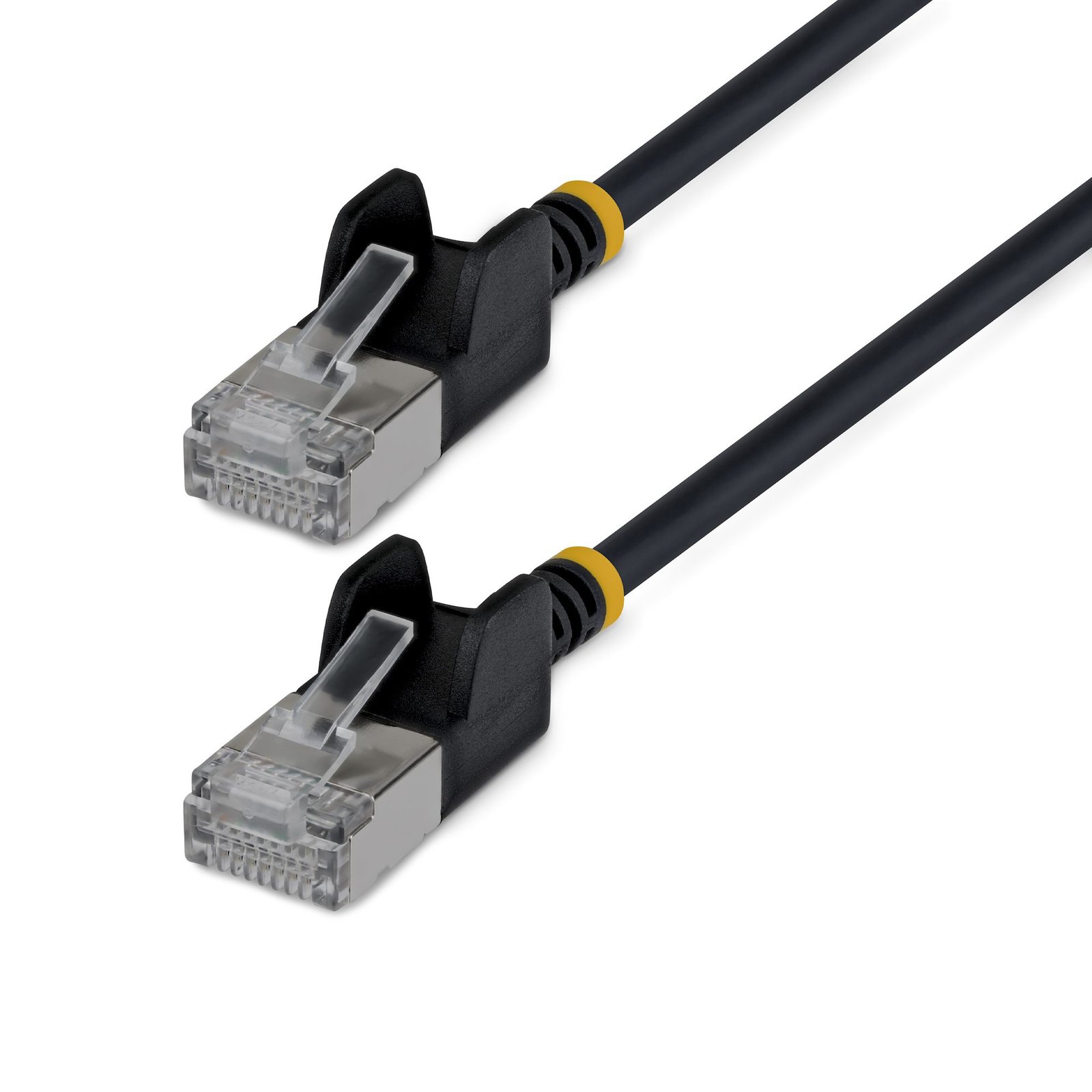 Startech StarTech.com 1ft Black Ultra Slim Cat6A Ethernet Cable, Snagless, FTP, Pure Bare Copper N6APATSTP34BKS-1FT